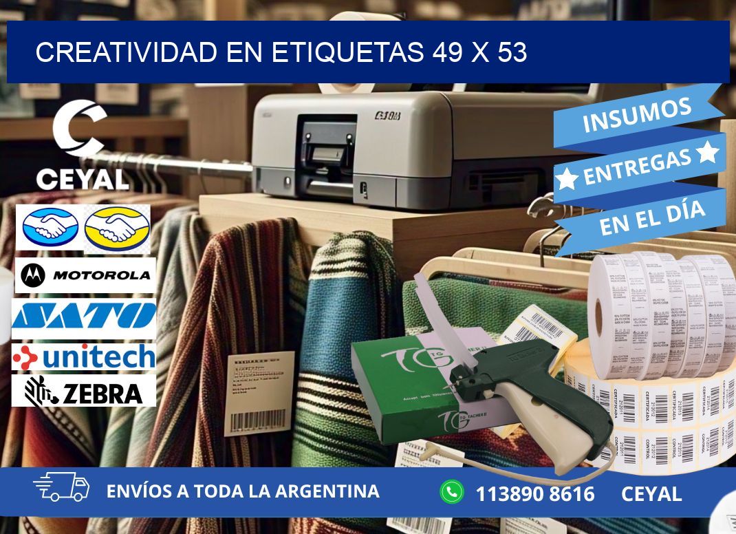 Creatividad en etiquetas 49 x 53