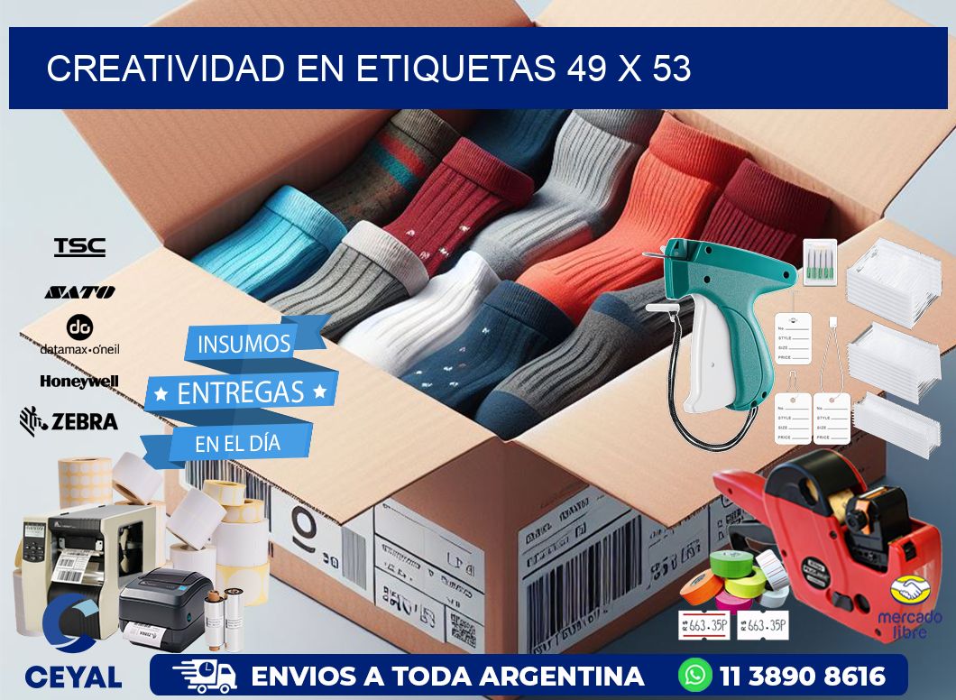 Creatividad en etiquetas 49 x 53