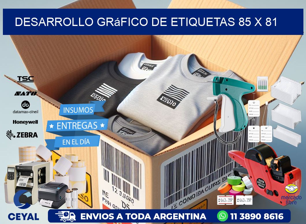 Desarrollo gráfico de etiquetas 85 x 81