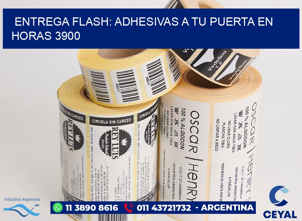 Entrega Flash: Adhesivas A Tu Puerta en Horas 3900