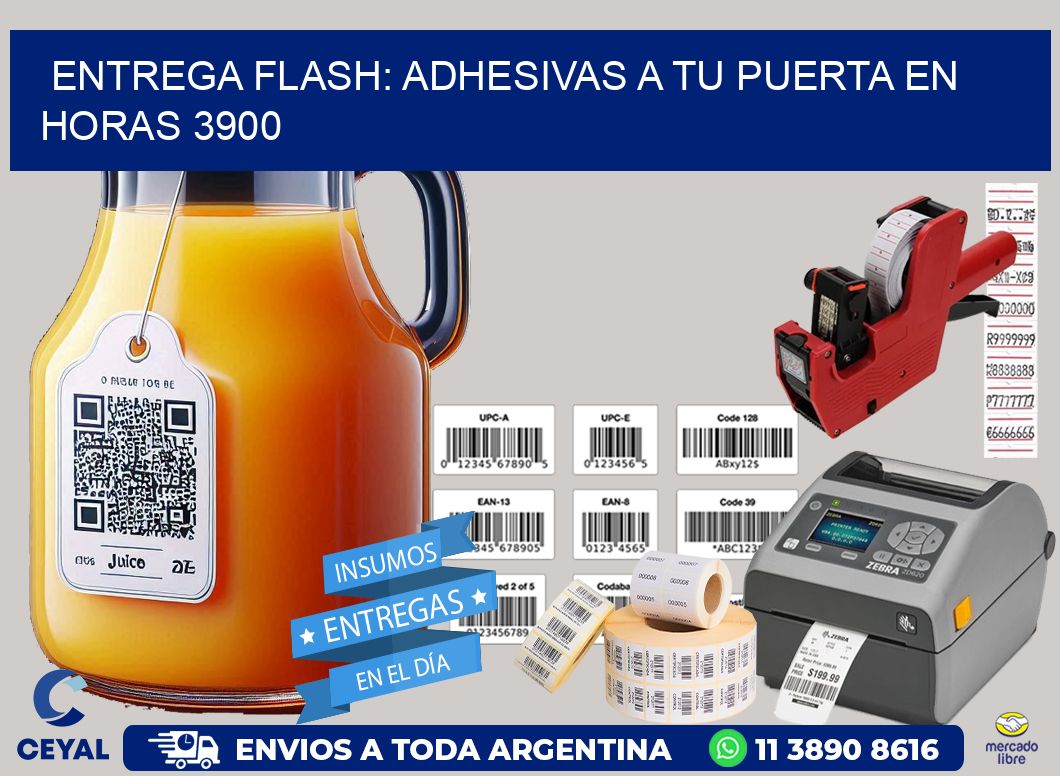 Entrega Flash: Adhesivas A Tu Puerta en Horas 3900