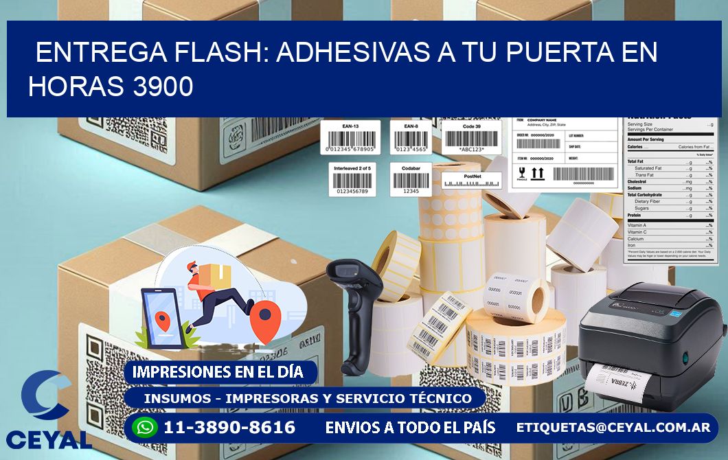 Entrega Flash: Adhesivas A Tu Puerta en Horas 3900