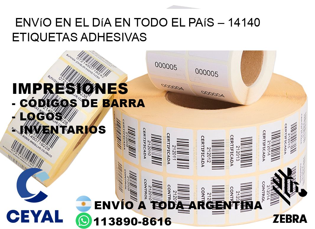 Envío en el Día en Todo el País – 14140 Etiquetas Adhesivas