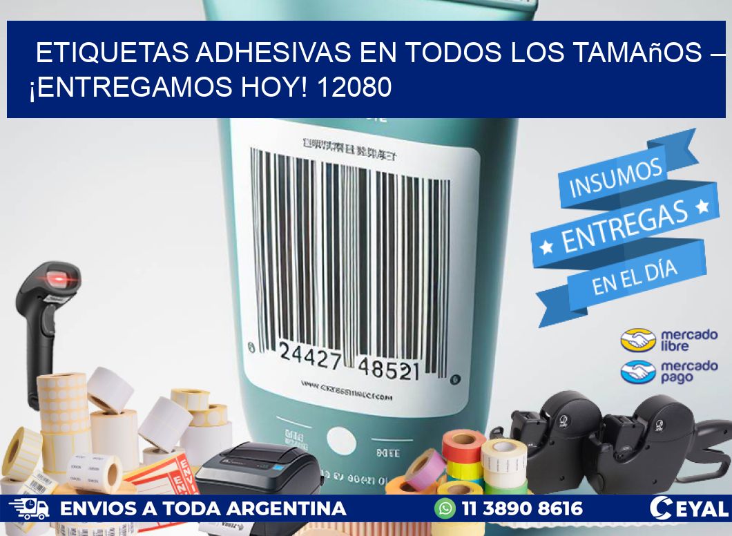Etiquetas Adhesivas en Todos los Tamaños – ¡Entregamos Hoy! 12080