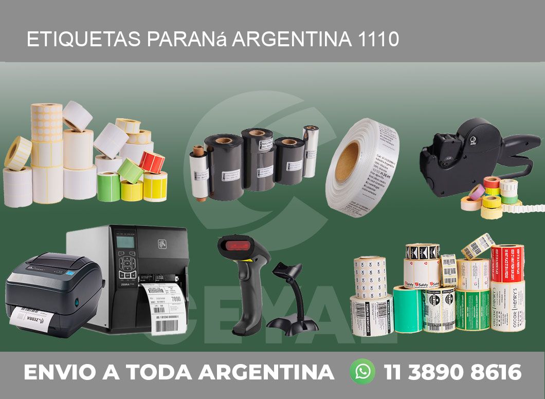 Etiquetas Paraná Argentina 1110