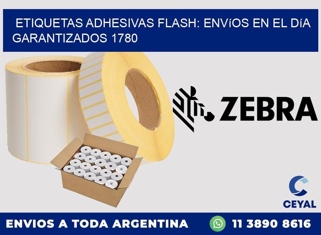 Etiquetas adhesivas Flash: Envíos en el Día Garantizados 1780
