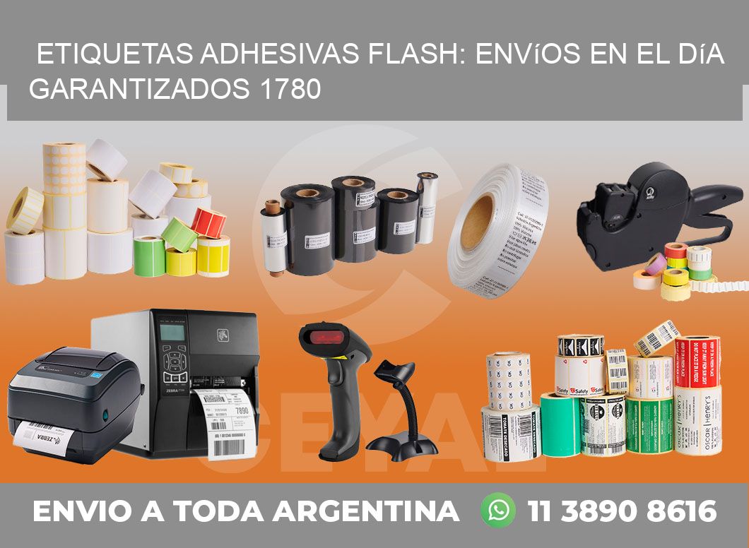 Etiquetas adhesivas Flash: Envíos en el Día Garantizados 1780