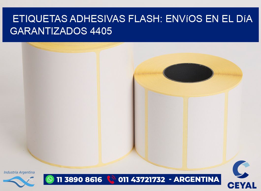 Etiquetas adhesivas Flash: Envíos en el Día Garantizados 4405