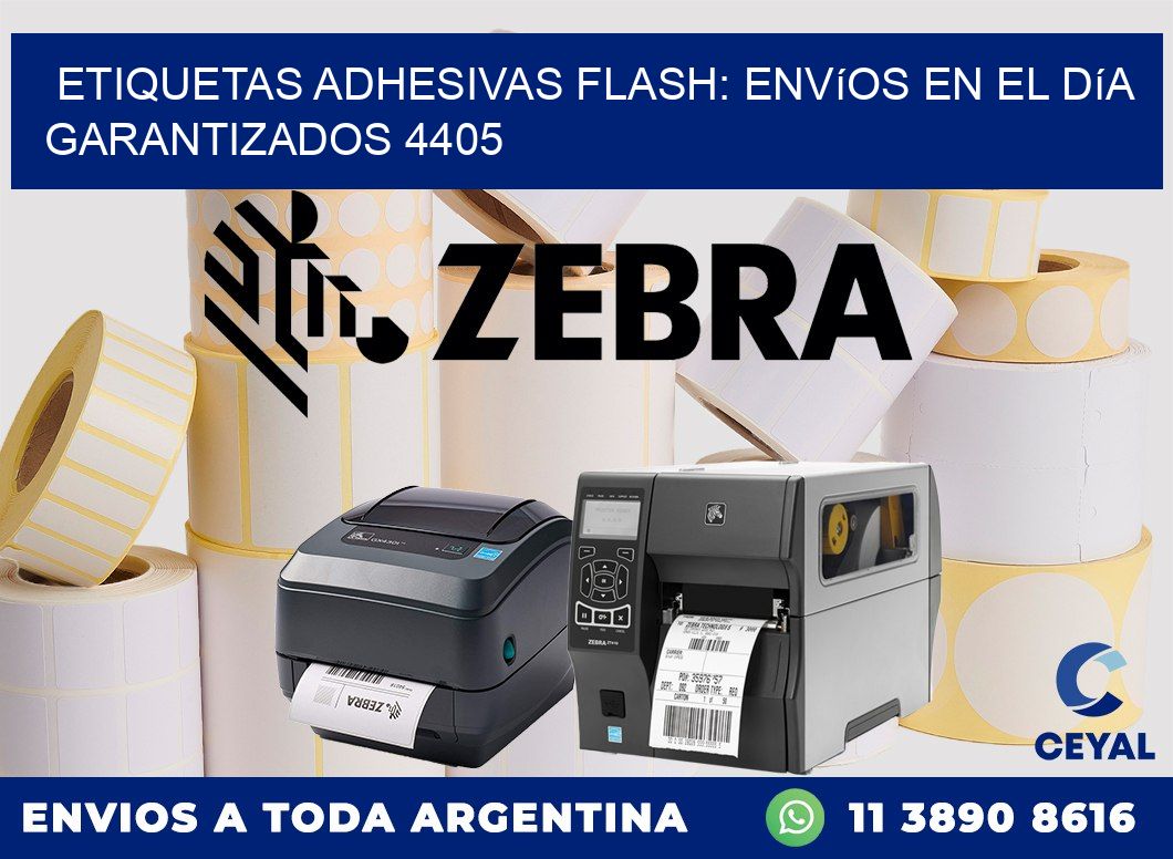 Etiquetas adhesivas Flash: Envíos en el Día Garantizados 4405