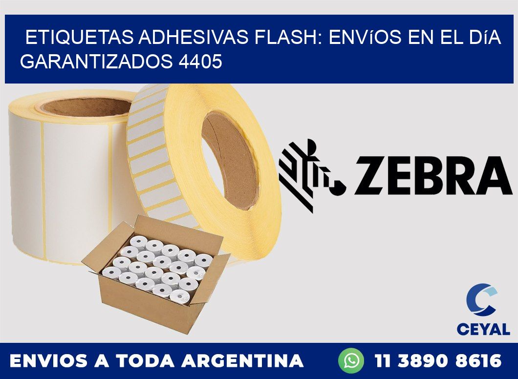 Etiquetas adhesivas Flash: Envíos en el Día Garantizados 4405