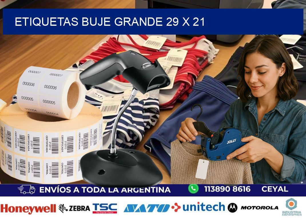 Etiquetas buje grande 29 x 21