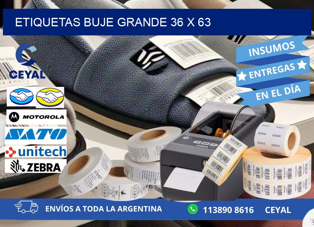 Etiquetas buje grande 36 x 63