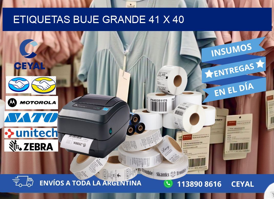 Etiquetas buje grande 41 x 40
