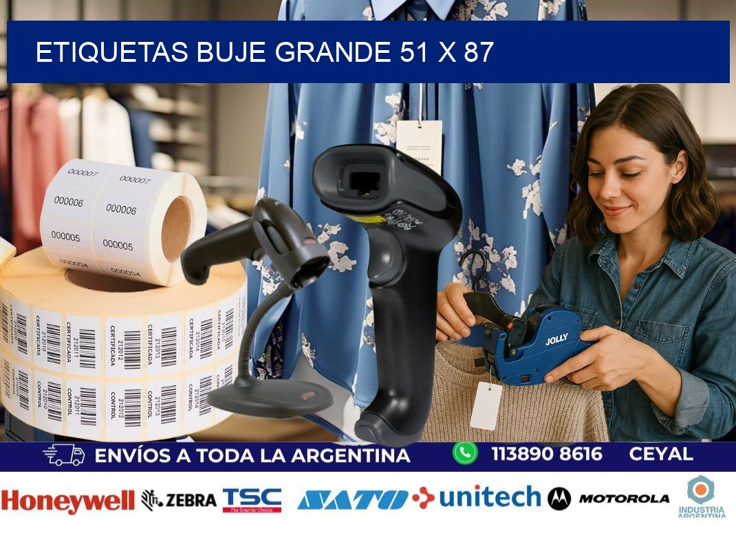 Etiquetas buje grande 51 x 87