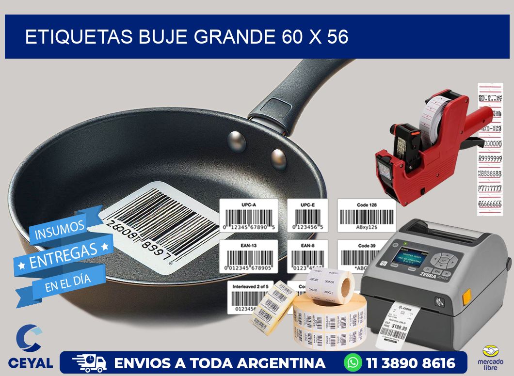 Etiquetas buje grande 60 x 56