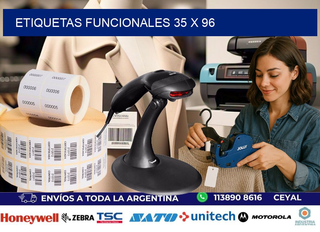 Etiquetas funcionales 35 x 96