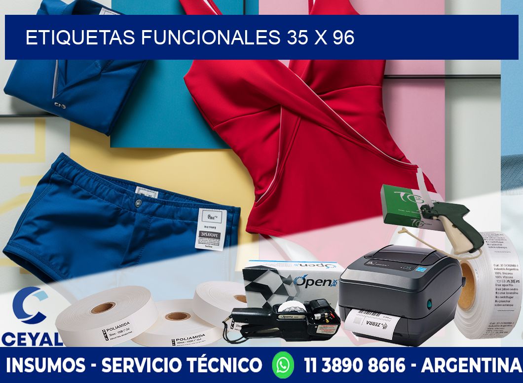 Etiquetas funcionales 35 x 96