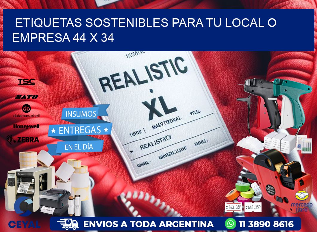 Etiquetas sostenibles para tu local o empresa 44 x 34