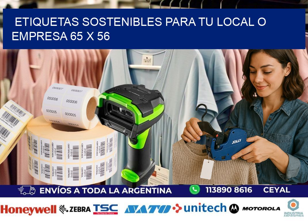 Etiquetas sostenibles para tu local o empresa 65 x 56