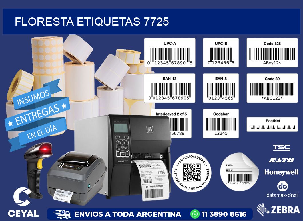 Floresta etiquetas 7725