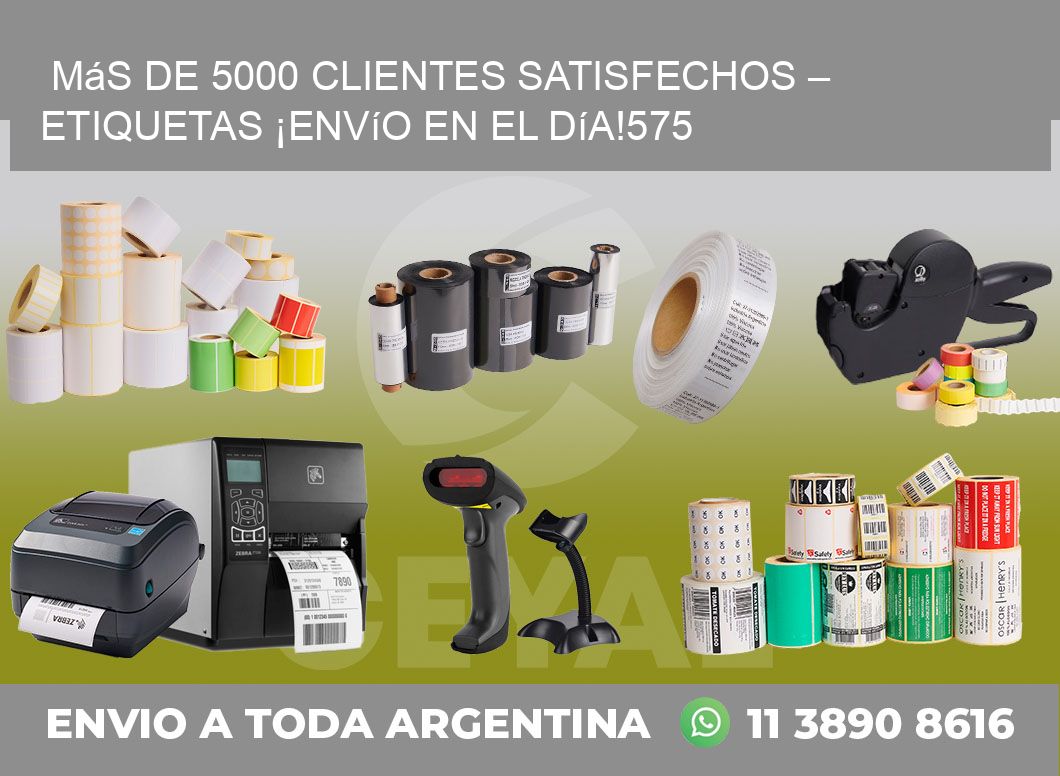 Más de 5000 Clientes Satisfechos – etiquetas ¡Envío en el Día!575