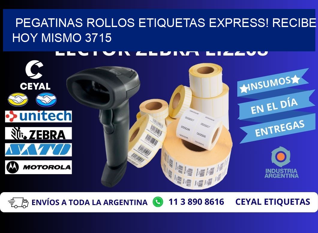 Pegatinas rollos etiquetas Express! Recibe Hoy Mismo 3715