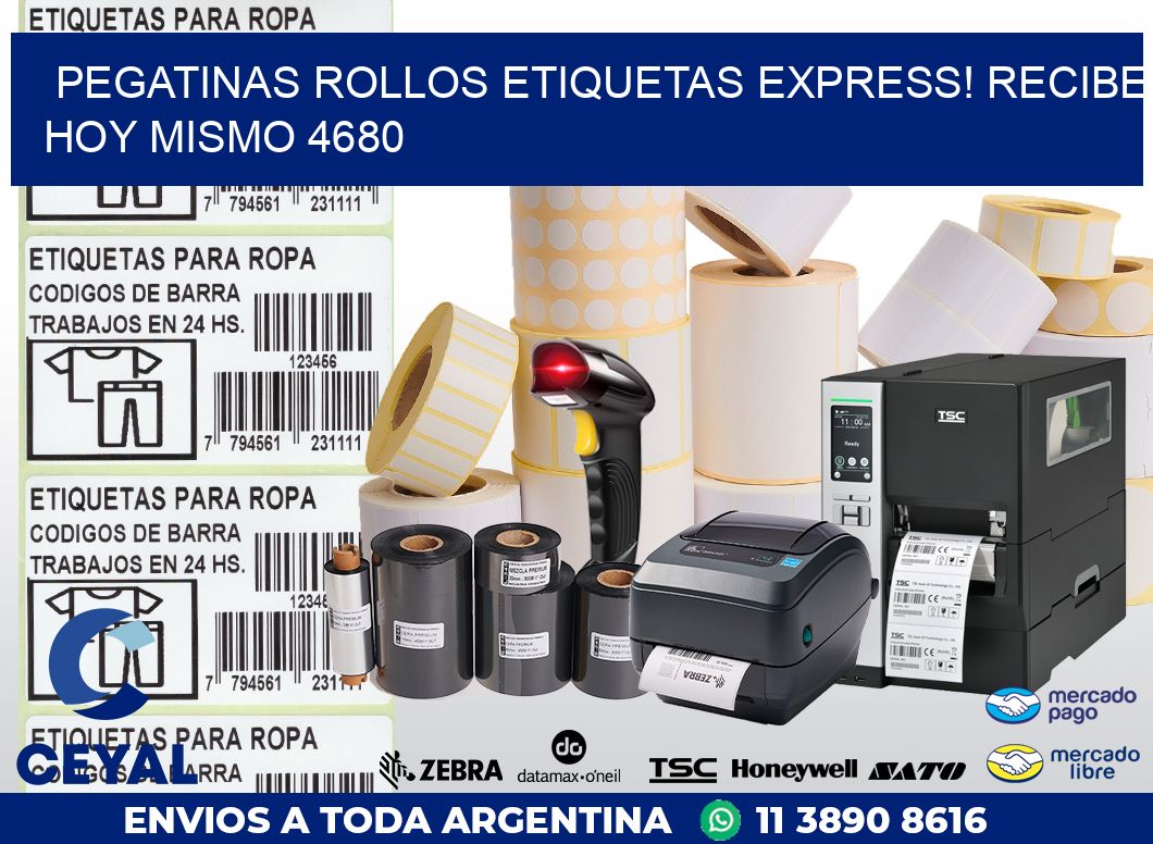 Pegatinas rollos etiquetas Express! Recibe Hoy Mismo 4680