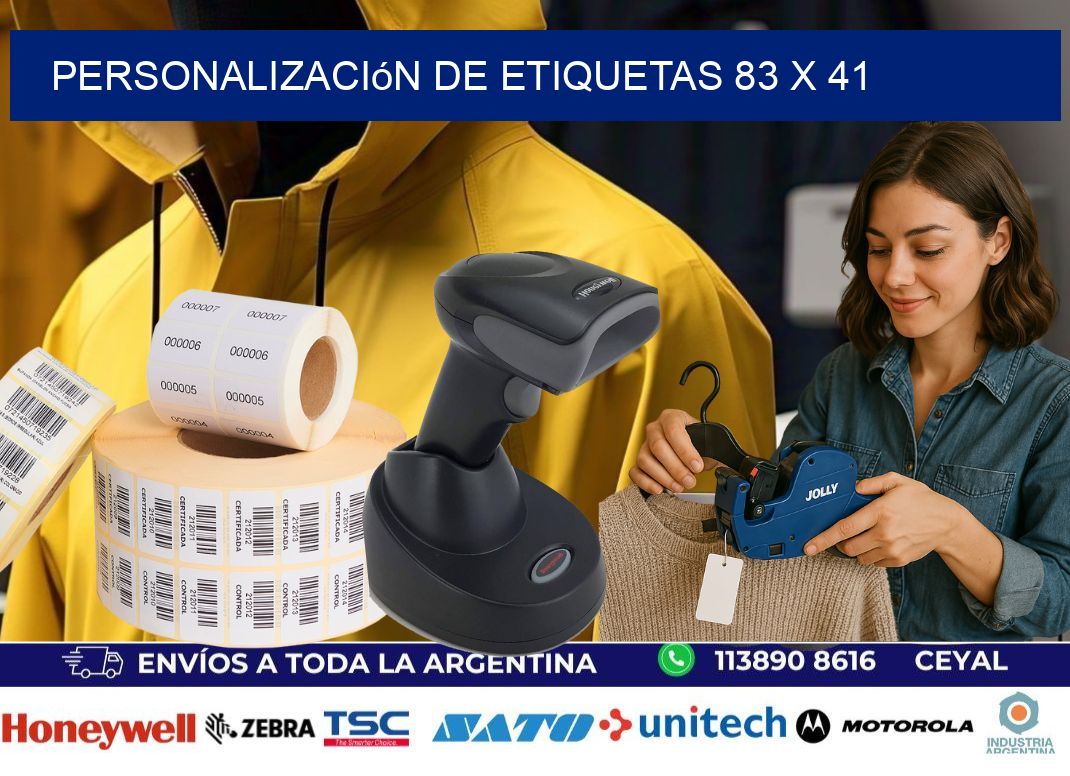 Personalización de etiquetas 83 x 41