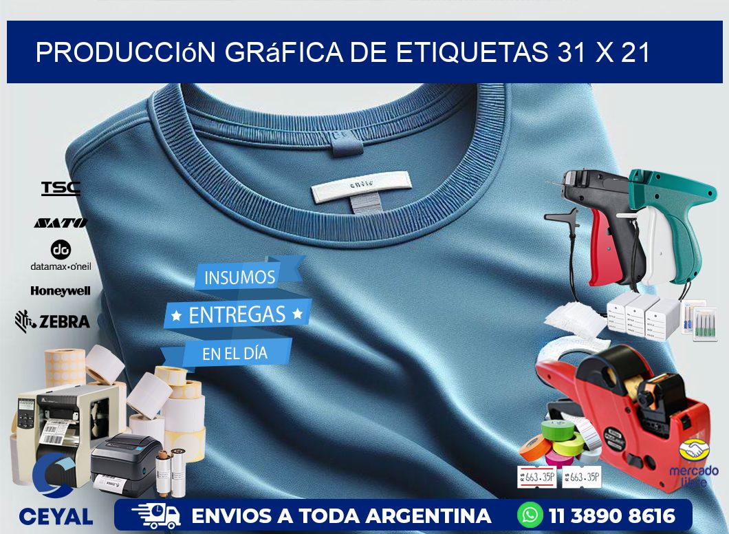 Producción gráfica de etiquetas 31 x 21