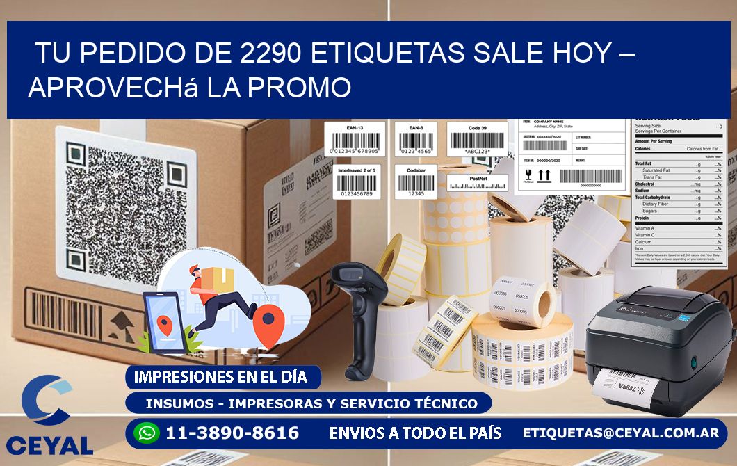 Tu Pedido de 2290 etiquetas Sale Hoy – Aprovechá la Promo