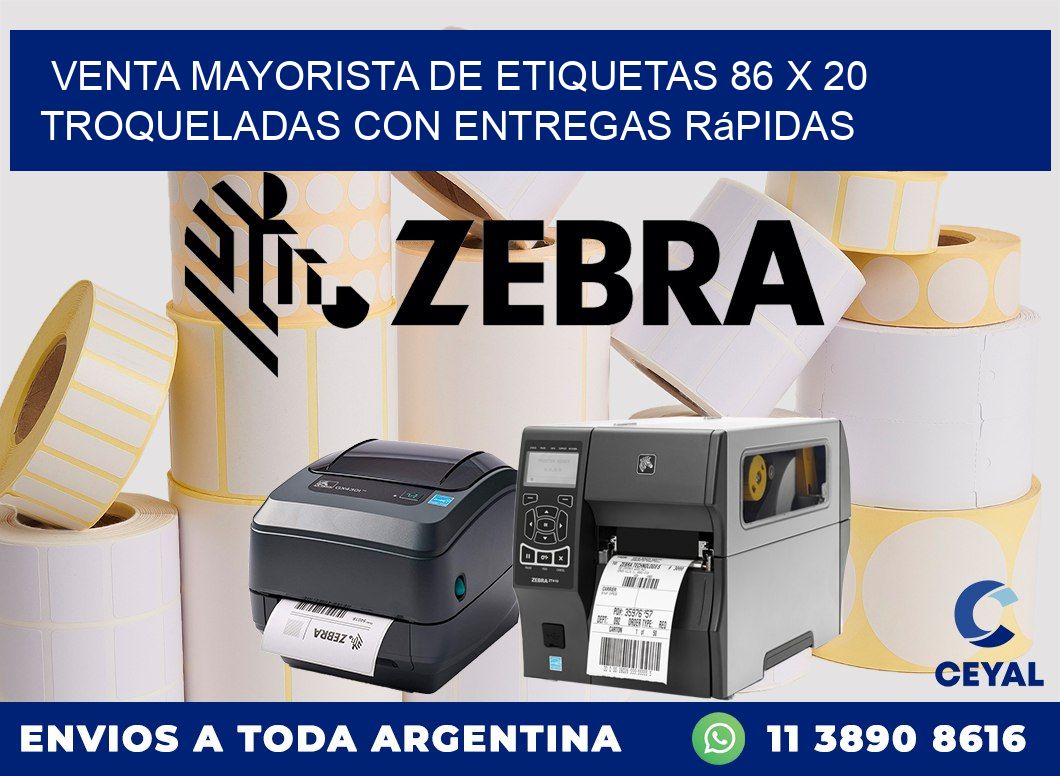 Venta mayorista de etiquetas 86 x 20 troqueladas con entregas rápidas