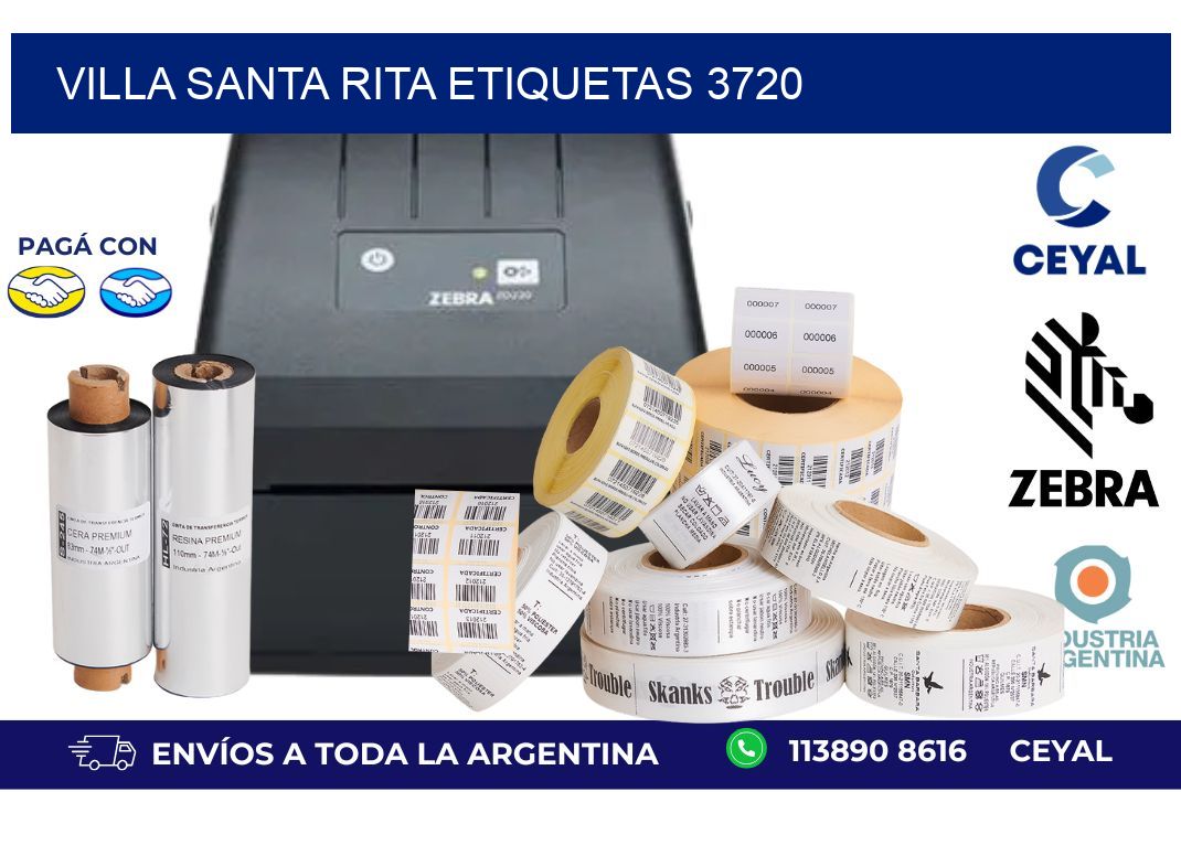 Villa Santa Rita etiquetas 3720