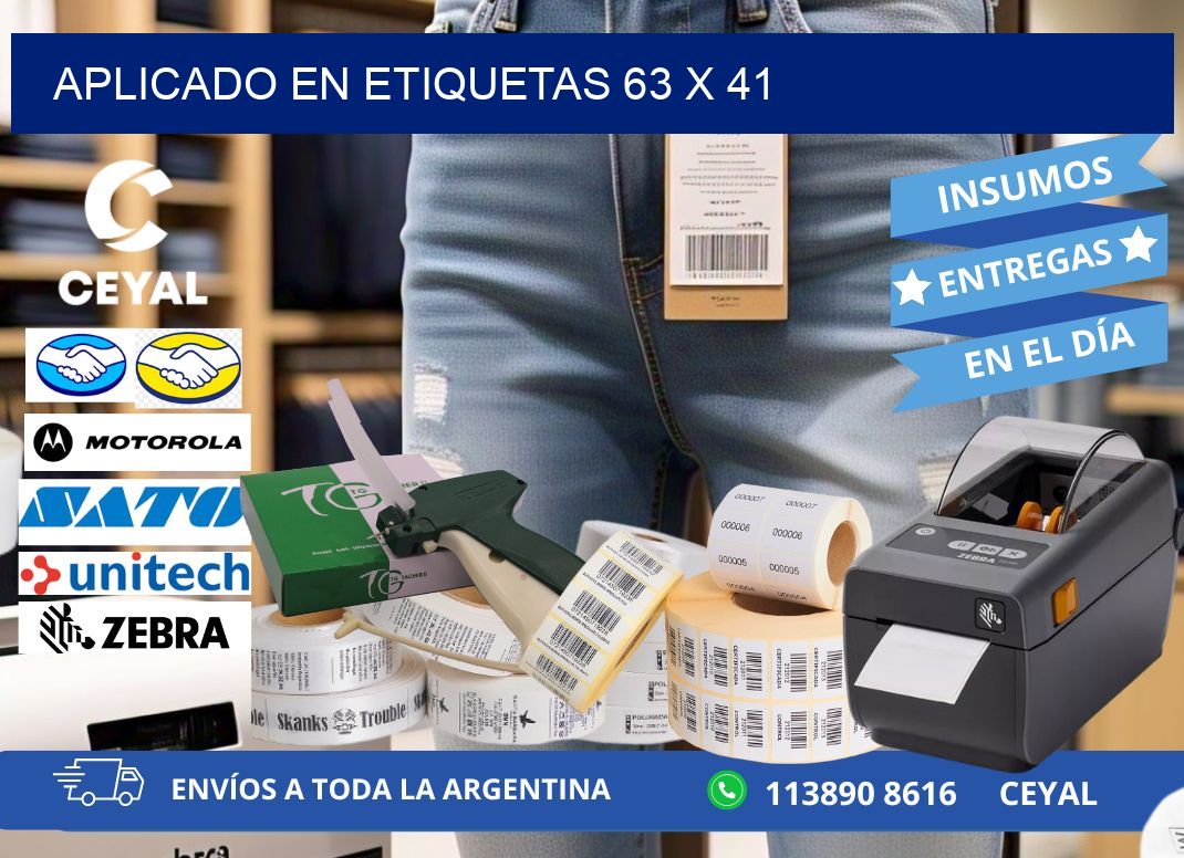 aplicado en etiquetas 63 x 41