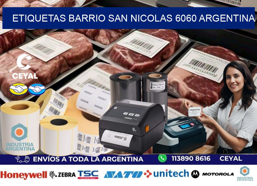etiquetas barrio san nicolas 6060 argentina