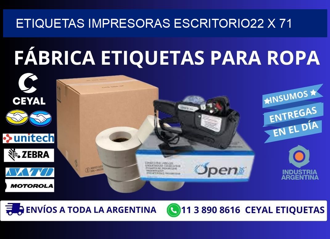 etiquetas impresoras escritorio22 x 71
