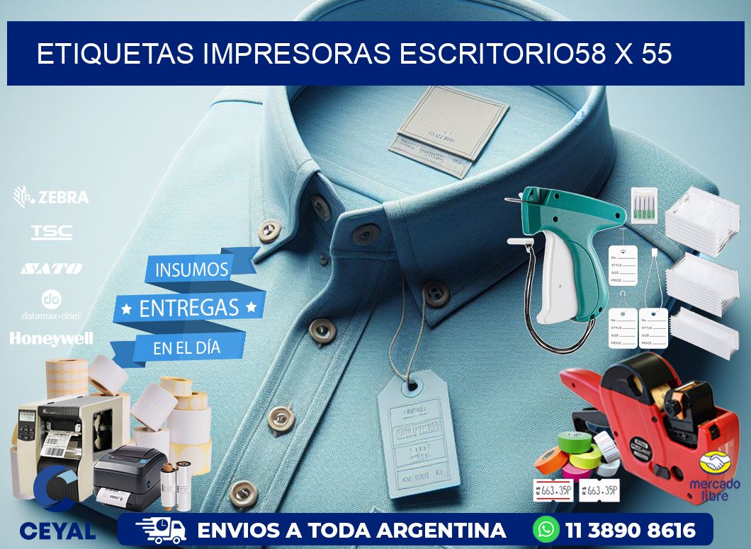 etiquetas impresoras escritorio58 x 55