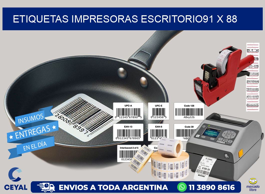 etiquetas impresoras escritorio91 x 88