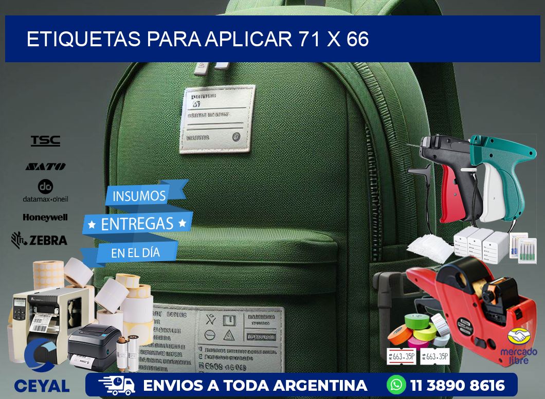 etiquetas para aplicar 71 x 66