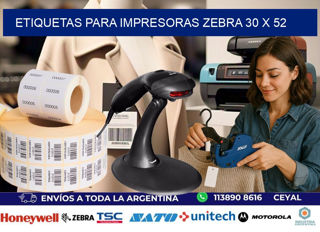 etiquetas para impresoras zebra 30 x 52