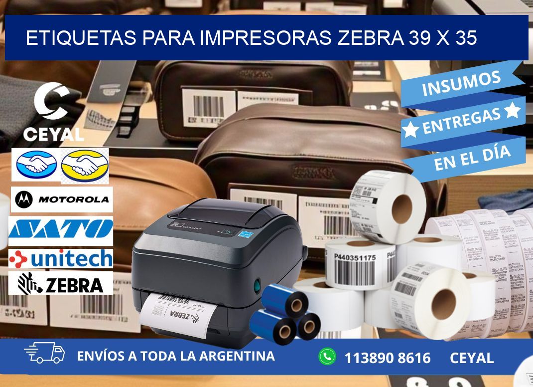 etiquetas para impresoras zebra 39 x 35