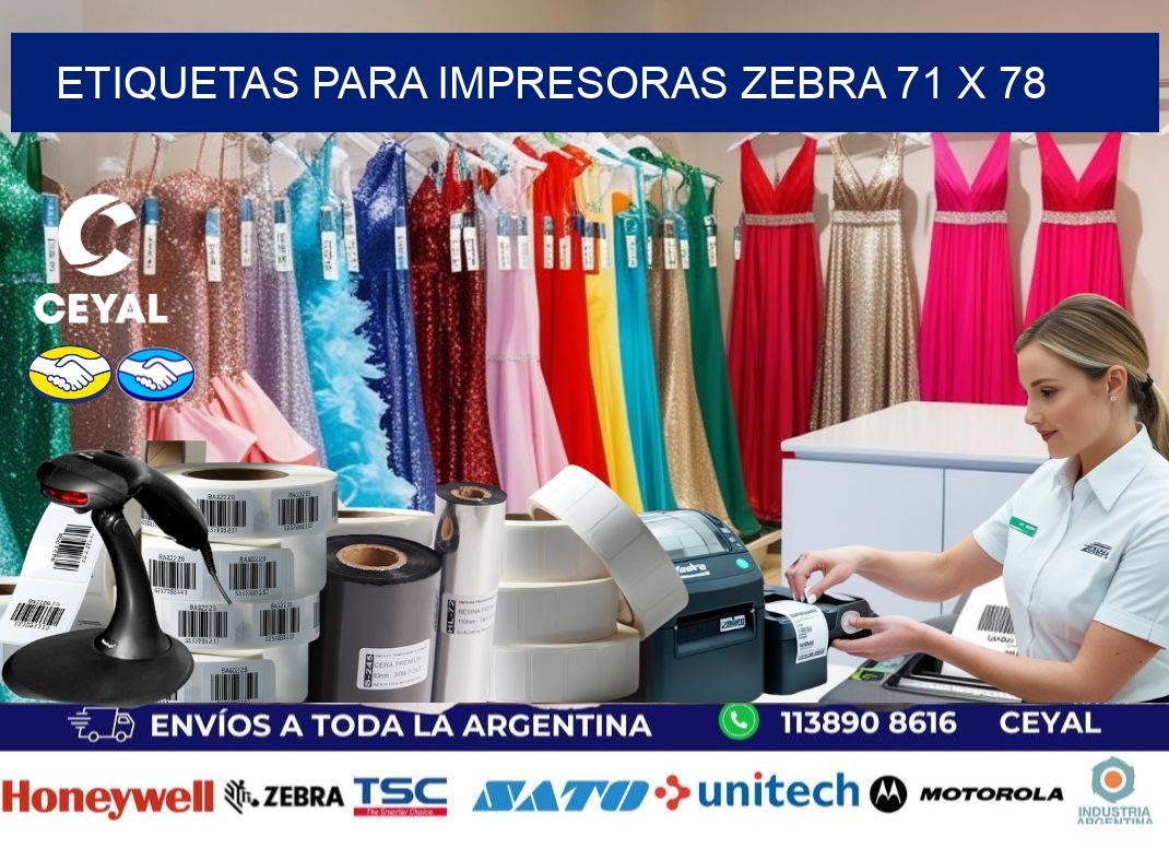 etiquetas para impresoras zebra 71 x 78