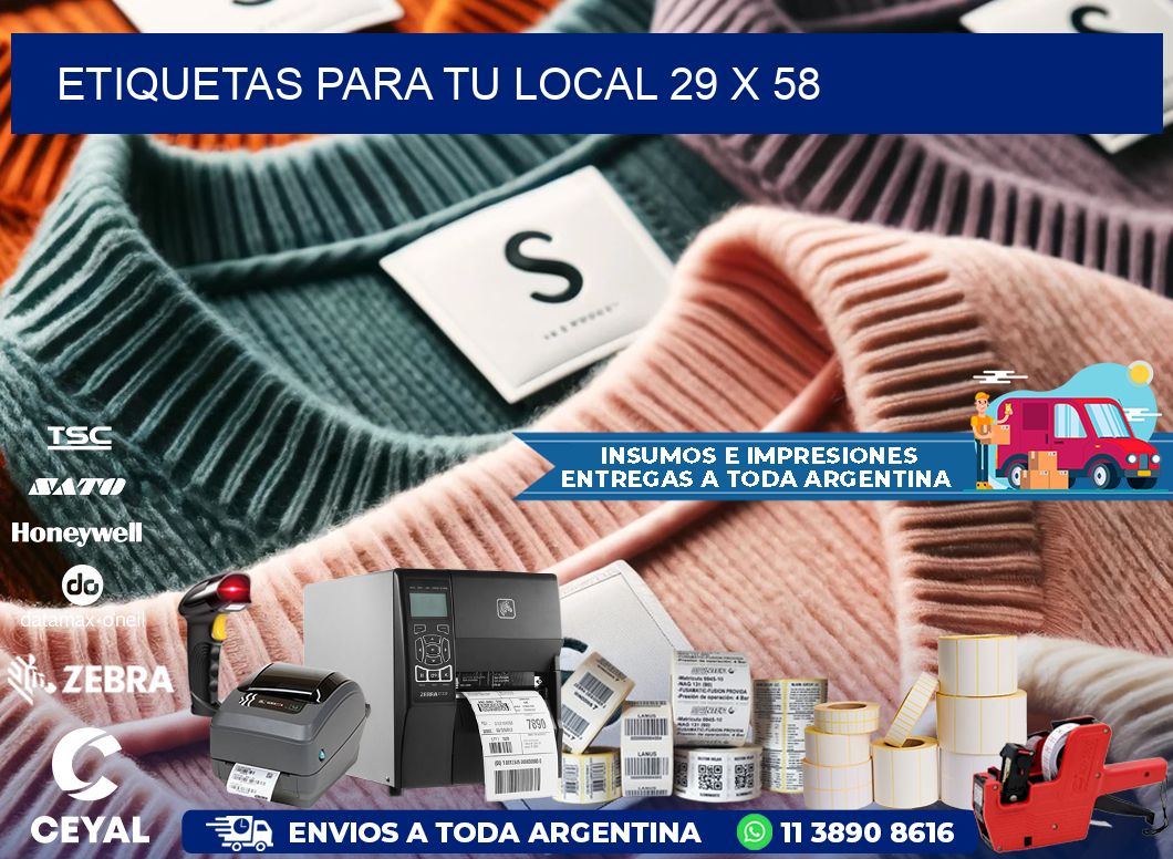 etiquetas para tu local 29 x 58