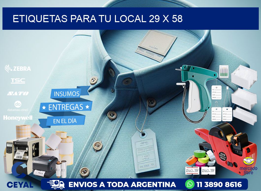 etiquetas para tu local 29 x 58