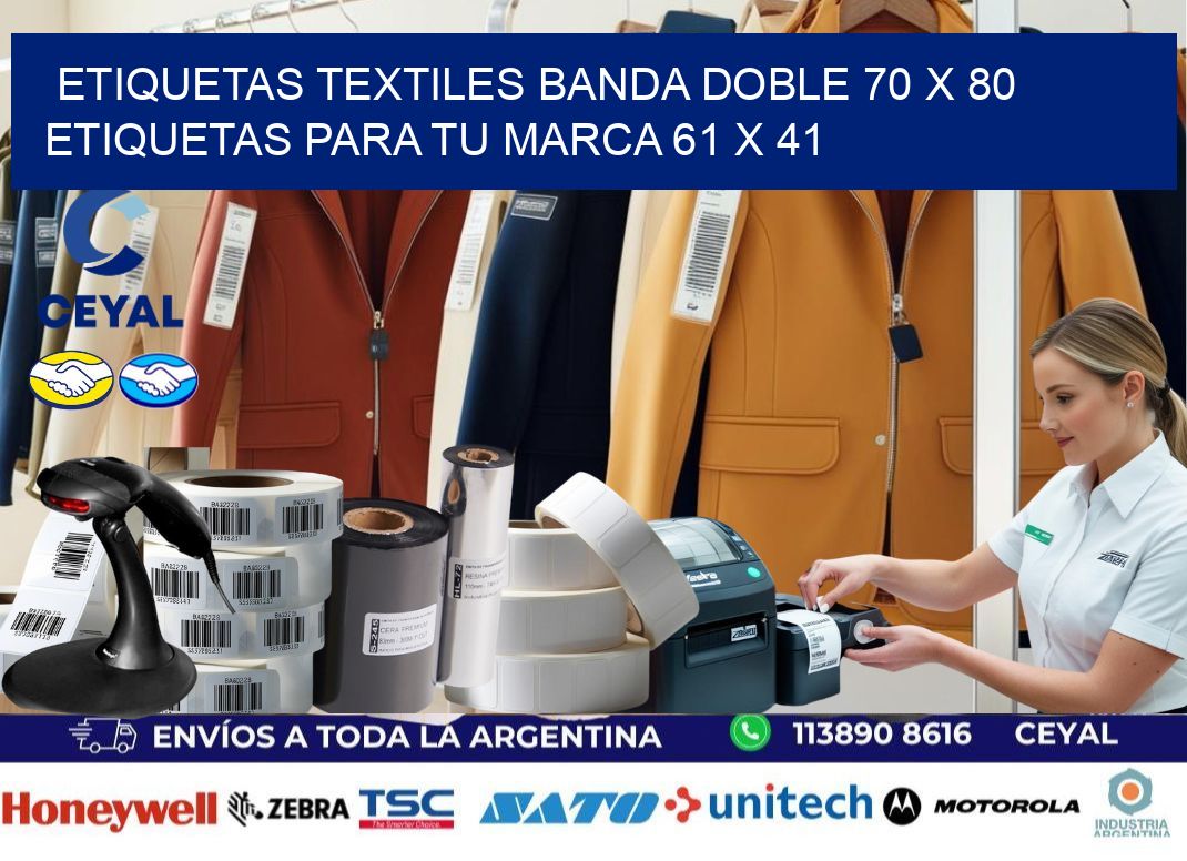 etiquetas textiles banda doble 70 x 80 etiquetas para tu marca 61 x 41