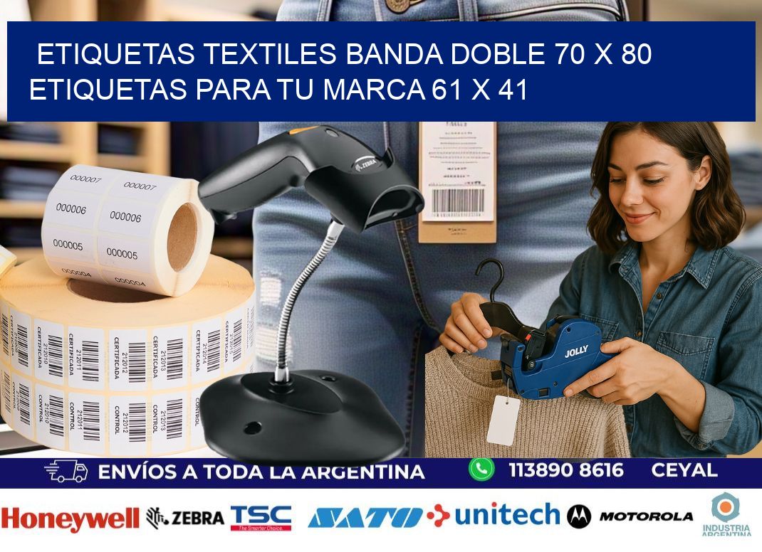 etiquetas textiles banda doble 70 x 80 etiquetas para tu marca 61 x 41