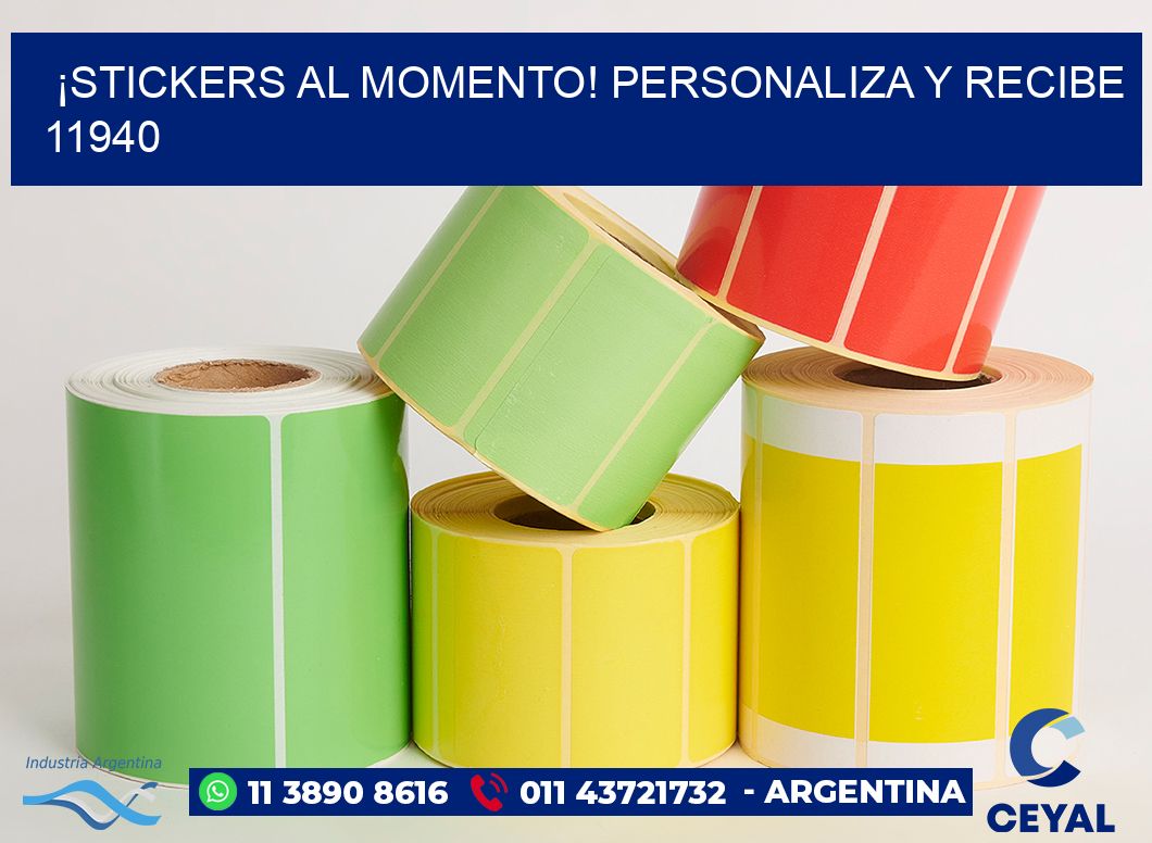 ¡Stickers al Momento! Personaliza y Recibe 11940