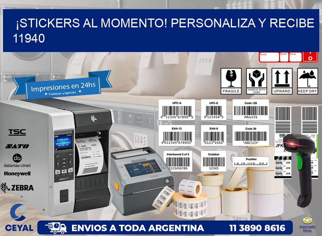 ¡Stickers al Momento! Personaliza y Recibe 11940
