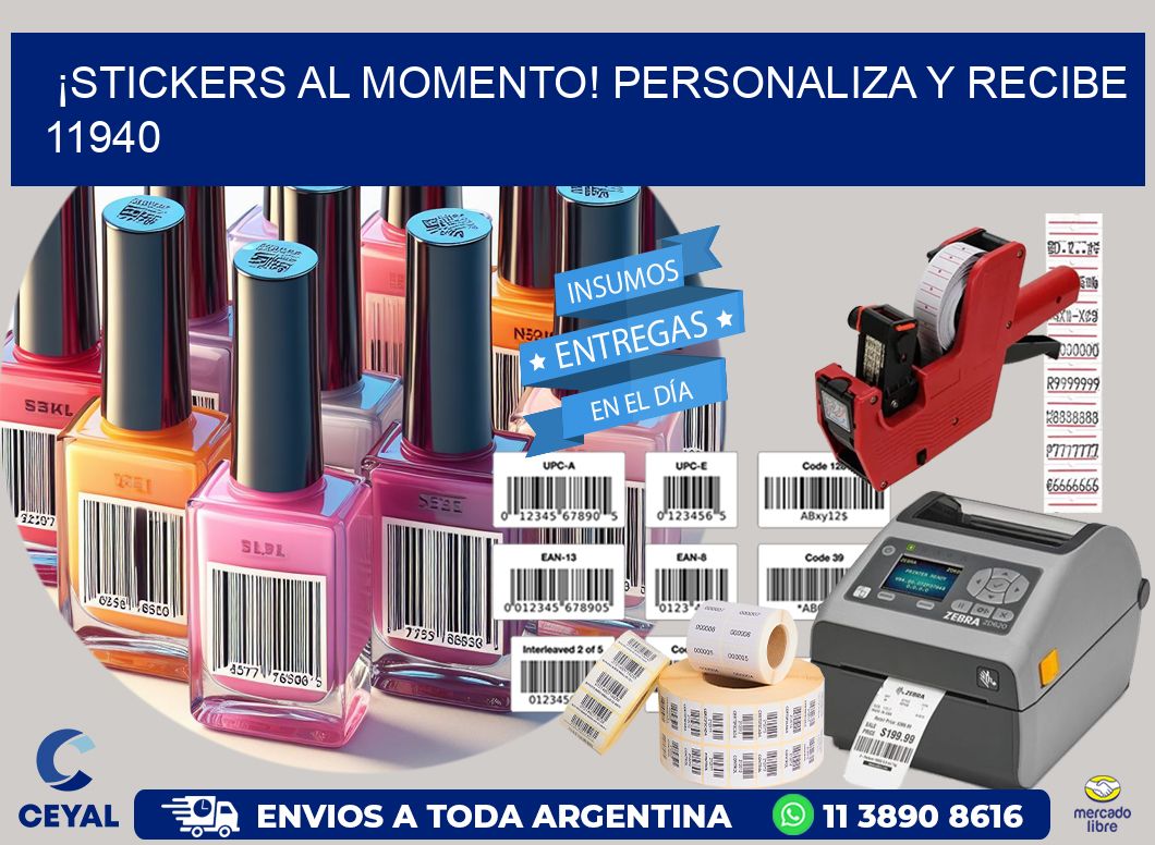 ¡Stickers al Momento! Personaliza y Recibe 11940