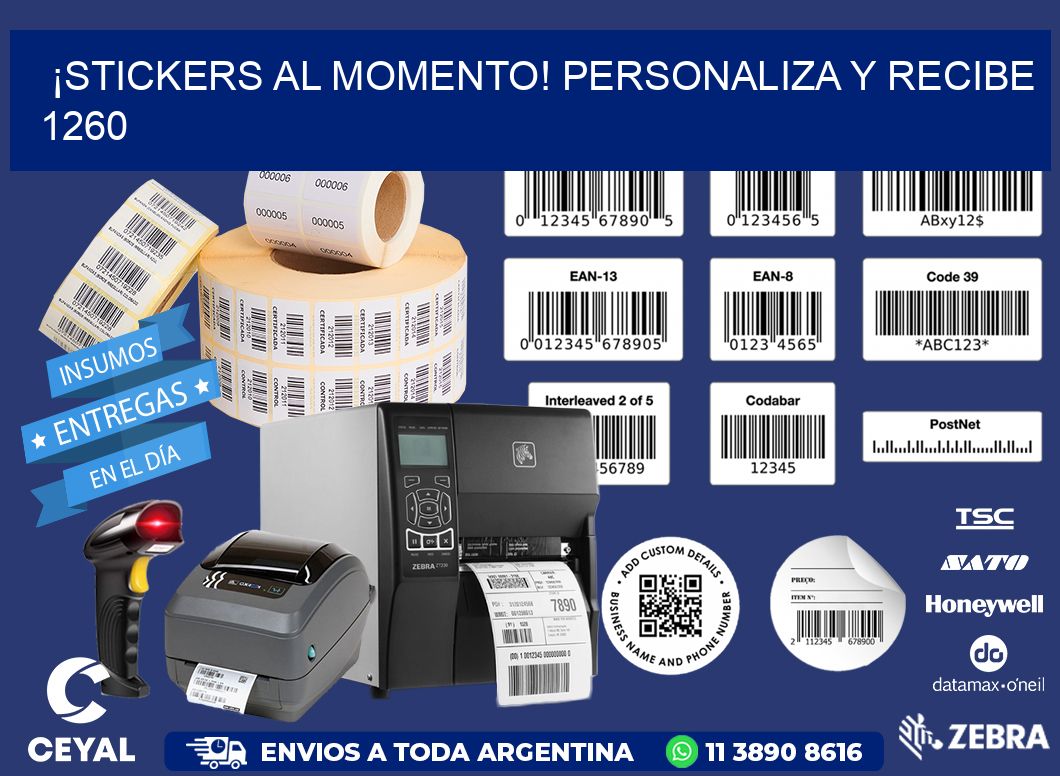 ¡Stickers al Momento! Personaliza y Recibe 1260