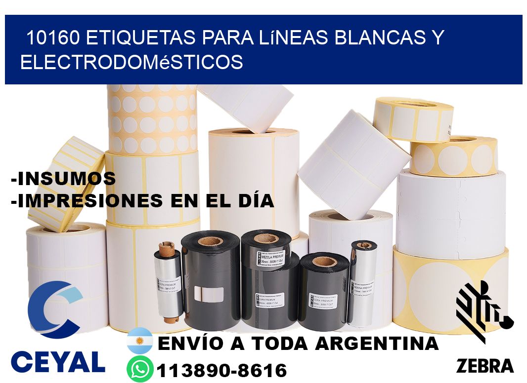 10160 Etiquetas para líneas blancas y electrodomésticos
